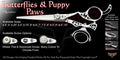 Butterflies & Puppy Paws Double Swivel Thumb Signature Hair Shears