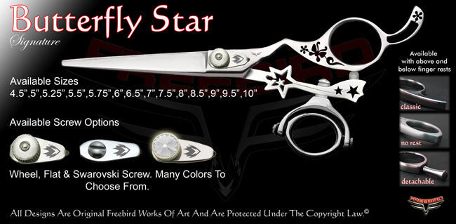 Butterfly Star Double Swivel Thumb Signature Hair Shears