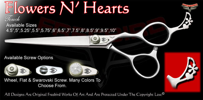 Flowers N Hearts Touch Grooming Shears