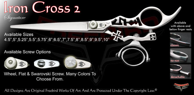 Iron Cross 2 Double Swivel Thumb Signature Grooming Shears