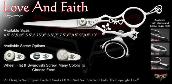 Love And Faith Double Swivel Thumb Signature Hair Shears