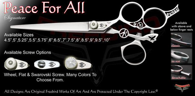 Peace For All 3 Hole Swivel Thumb Signature Grooming Shears