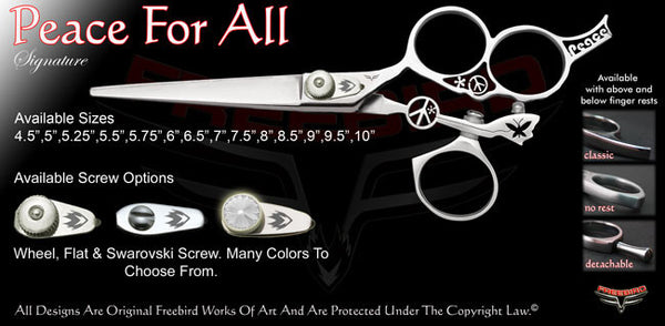 Peace For All 3 Hole Swivel Thumb Signature Hair Shears