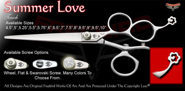 Summer Love 3 Hole V Swivel Touch Grooming Shears