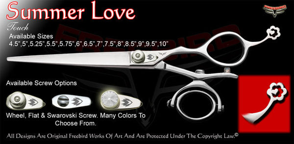 Summer Love Double V Swivel Touch Grooming Shears