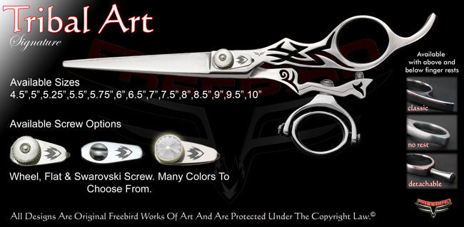 Tribal Art Double Swivel Thumb Signature Hair Shears