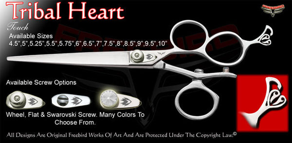 Tribal Heart 3 Hole V Swivel Touch Grooming Shears