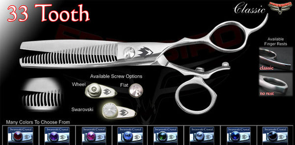 V Swivel 33 Tooth Thinning Shears