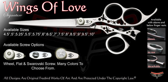 Wings Of Love 3 Hole Swivel Thumb Signature Grooming Shears