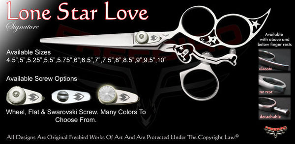 Lone Star Love 3 Hole Swivel Thumb Signature Hair Shears